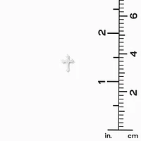 C LUXE by Claire's Silver-tone Titanium Cross Stud Earrings