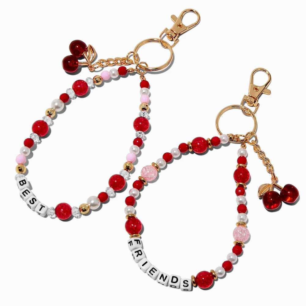 Best Friends Cherry Beads Wristlet Keychains - 2 Pack