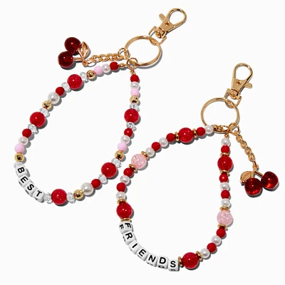 Best Friends Cherry Beads Wristlet Keychains - 2 Pack