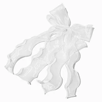 White Fairy Long Tail Hair Bow Clip