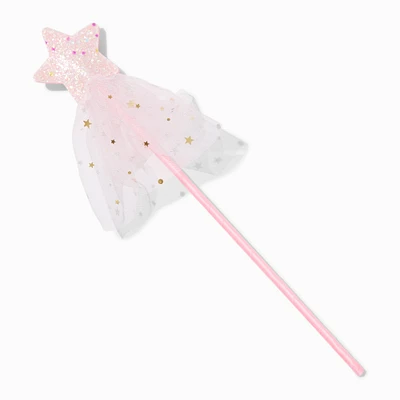 Claire's Club Pink Star & Tulle Glow in the Dark Wand