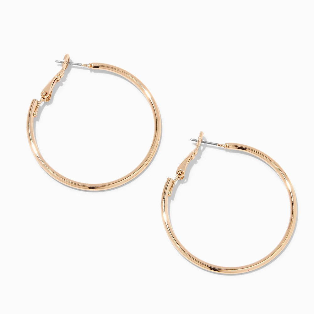 Gold-tone 40mm Hoop Earrings