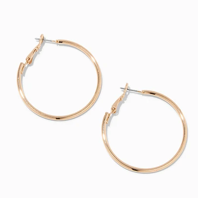 Gold-tone 40mm Hoop Earrings