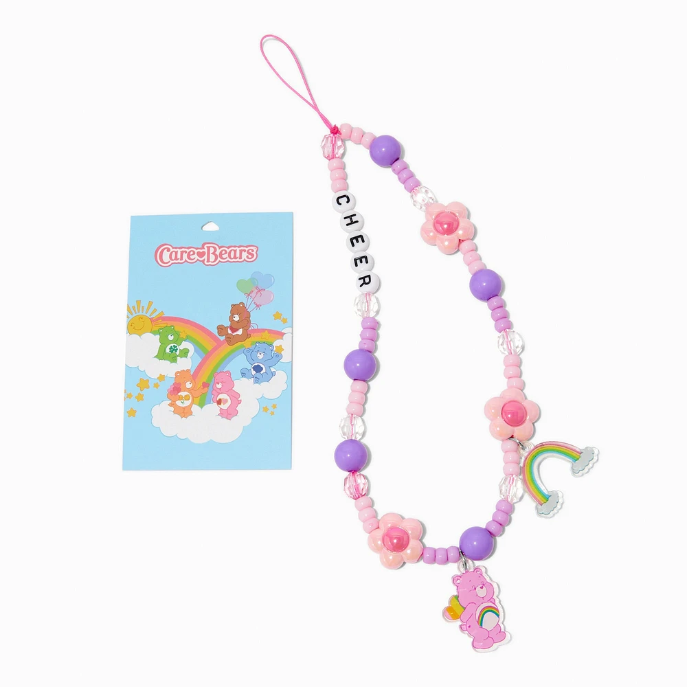 Care Bears™ Beaded Cheer Bear Phone Wrist Strap