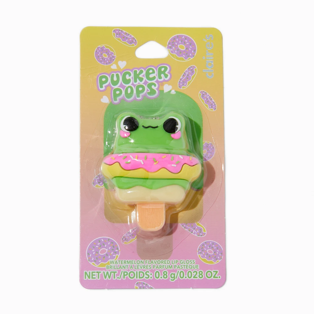 Pucker Pops® Donut Floatie Frog Lip Gloss - Watermelon