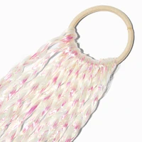 Iridescent Tinsel Faux Hair Tie