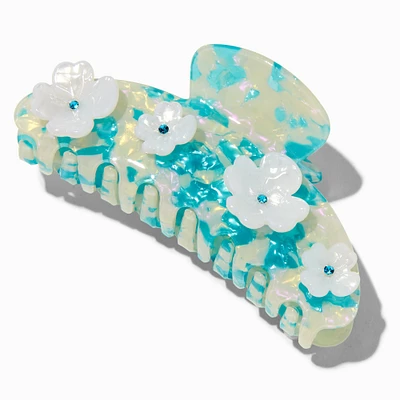 T H E M E x Claire's Blue & White Floral Pearl Hair Claw