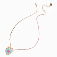 Starfish Heart Locket Pendant Necklace