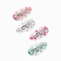 Claire's Club Translucent Fruit Wavy Snap Hair Clips - 4 Pack