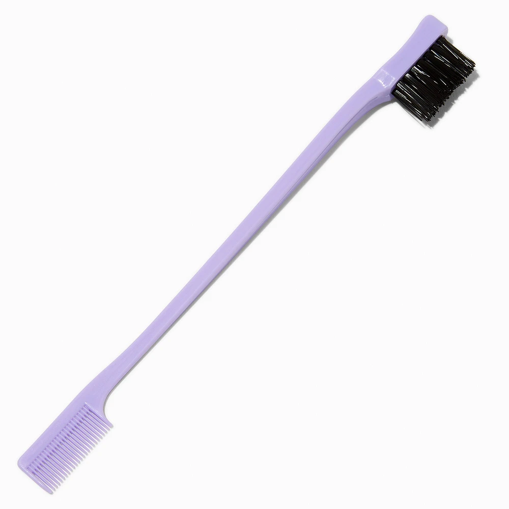 Purple Dual-Ended Edge & Smoothing Hair Brush