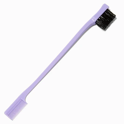 Purple Dual-Ended Edge & Smoothing Hair Brush
