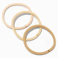 Mixed Tan & Cream Lurex Hair Ties - 12 Pack
