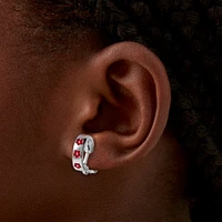 Pink Flowers & Checks Clip-On Earring Set - 6 Pack