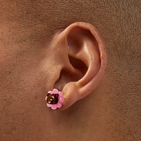 C LUXE by Claire's Sterling Silver Post Glow in the Dark Bear Flower Stud Earrings
