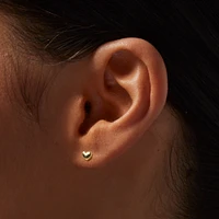 C LUXE by Claire's 18kt Gold Plated Heart Stud Earrings