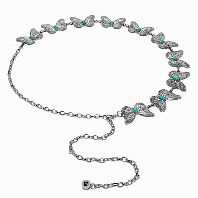 Silver Butterfly & Turquoise Belt