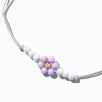  Purple "Love" & Flower Bracelet Set - 5 Pack