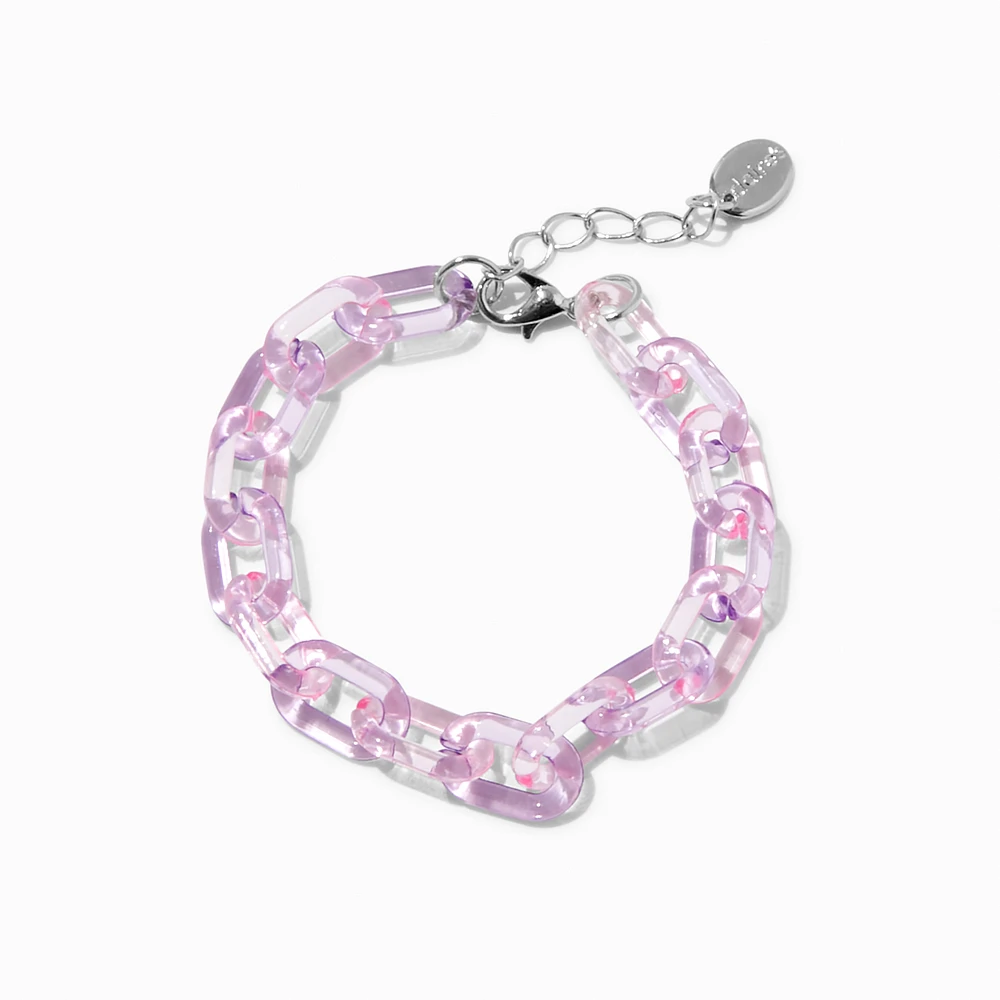 Claire's Club Purple Acrylic Chunky Chainlink Jewelry Set - 2 Pack