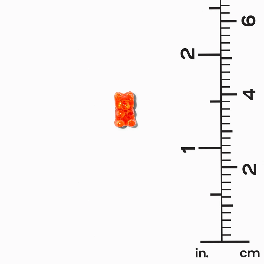 Neon Glow in the Dark Gummy Bears® Stud Earrings - 9 Pack