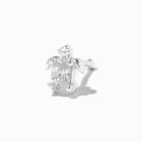 22G Sterling Silver Cubic Zirconia Sea Turtle Nose Stud