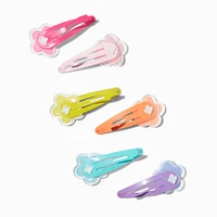 Claire's Club Bright Flower Snap Hair Clips - 6 Pack