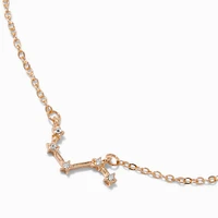 Gold-tone Zodiac Constellation Pendant Necklace