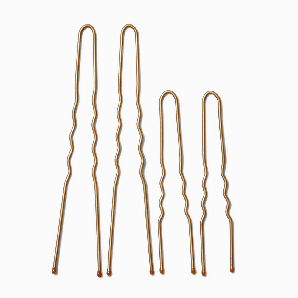 Hair Pins - Brown, 30 Pack