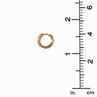 C LUXE by Claire's 18kt Gold Plated Cubic Zirconia 2mm Stud & 8mm Hoop Earrings - 2 Pack