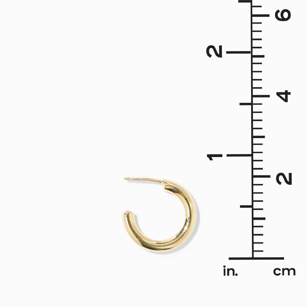 C LUXE by Claire's 18kt Gold Plated 18mm Hoop Earrings