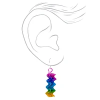 Rainbow Coil 1" Drop Earrings