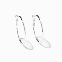 Silver-tone 40mm Hoop Earrings