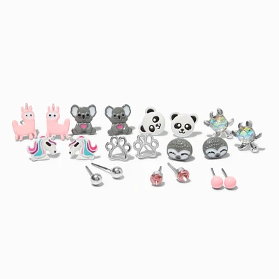 Adorable Animal Stud Earrings - 10 Pack