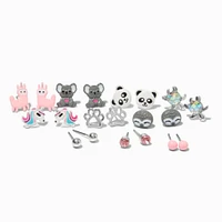 Adorable Animal Stud Earrings - 10 Pack