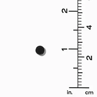 C LUXE by Claire's Silver-tone Titanium 6mm Black Disc Stud Earrings