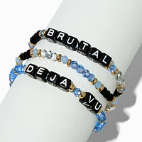 "Deja Vu" & "Brutal" Beaded Stretch Bracelets - 3 Pack