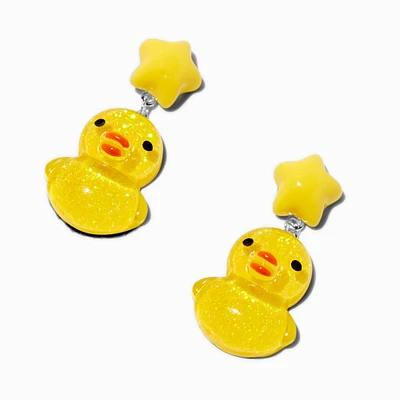 Puffy Rubber Duck Drop Earrings