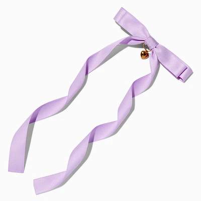 T H E M E x Claire's Long Tail Gold-tone Heart Charm Hair Bow Clip