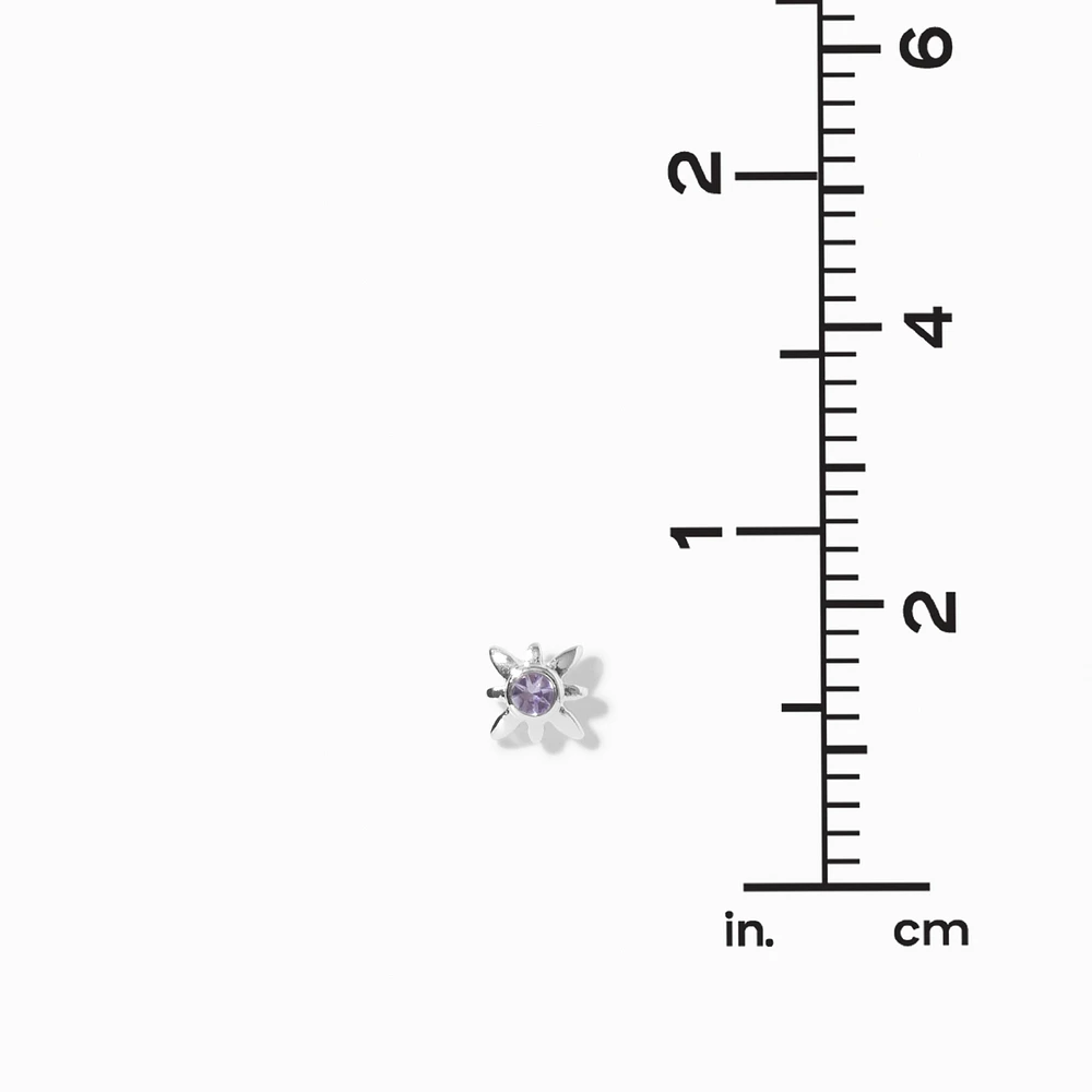 Silver-tone Star Bursts Stud Earrings - 9 Pack 