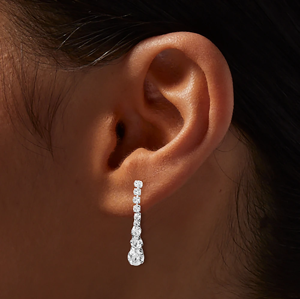 Silver-tone Delicate Teardrop Y-Neck Jewelry Set - 3 Pack