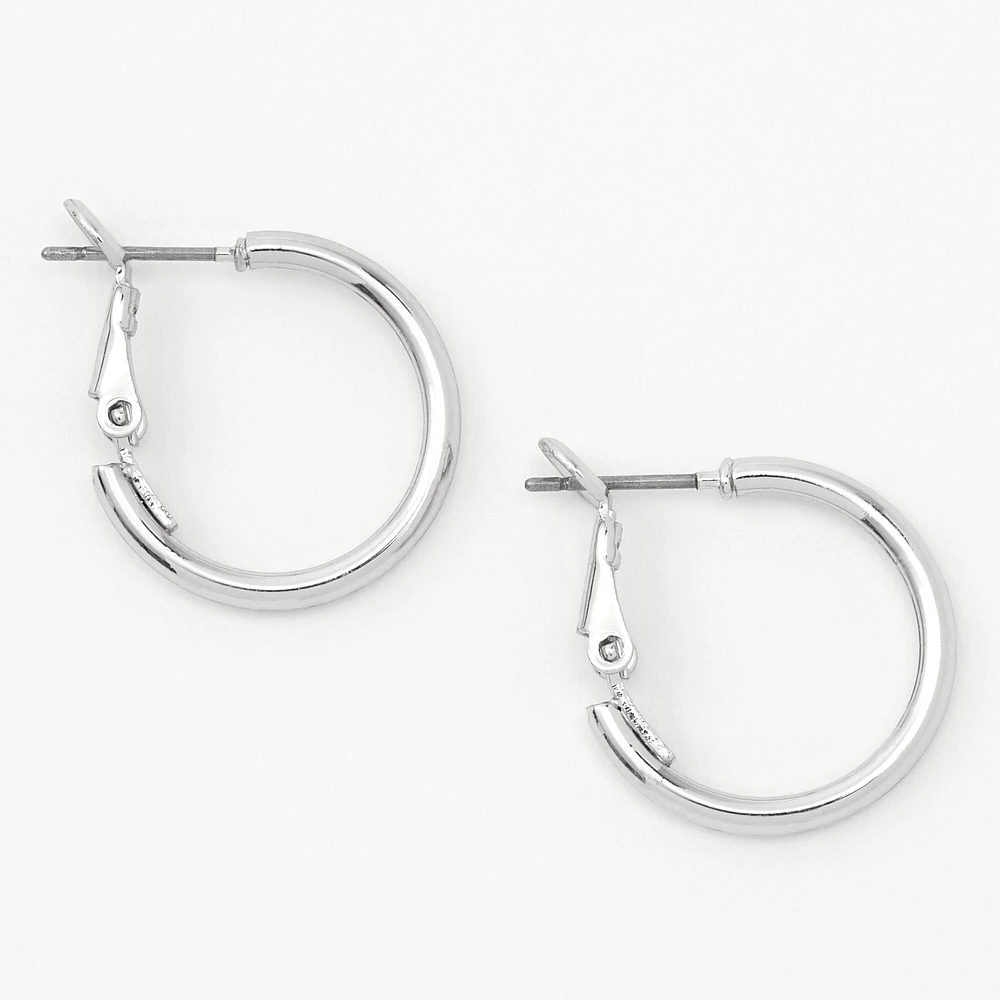 Silver-tone 20mm Hoop Earrings