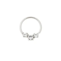 Sterling Silver 20G Crystal Cartilage Hoop Earring