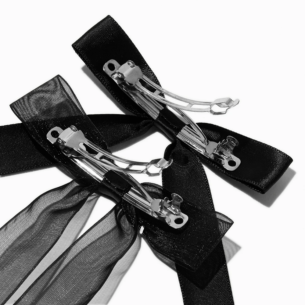 Organza & Sheer Hair Bow Clips