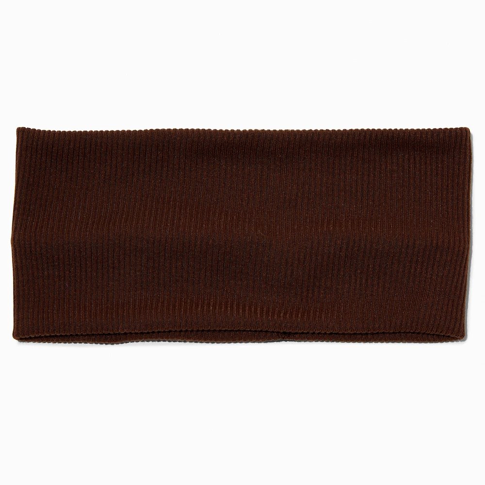 Brown Jersey Flat Headwrap