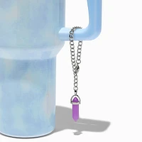 Lilac Crystal Handle Charm