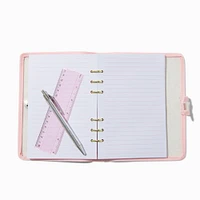 Pink Glitter Clear Spiral Notebook Set