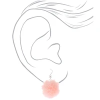 Light Pink Pom Pom 1.5" Drop Earrings