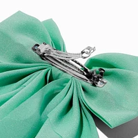 Mint Green Long Tail Hair Bow Clip