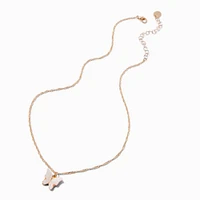 Pink Butterfly Pendant Necklace