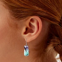 Purple Hamster Teal Boba Tea Drop Earrings