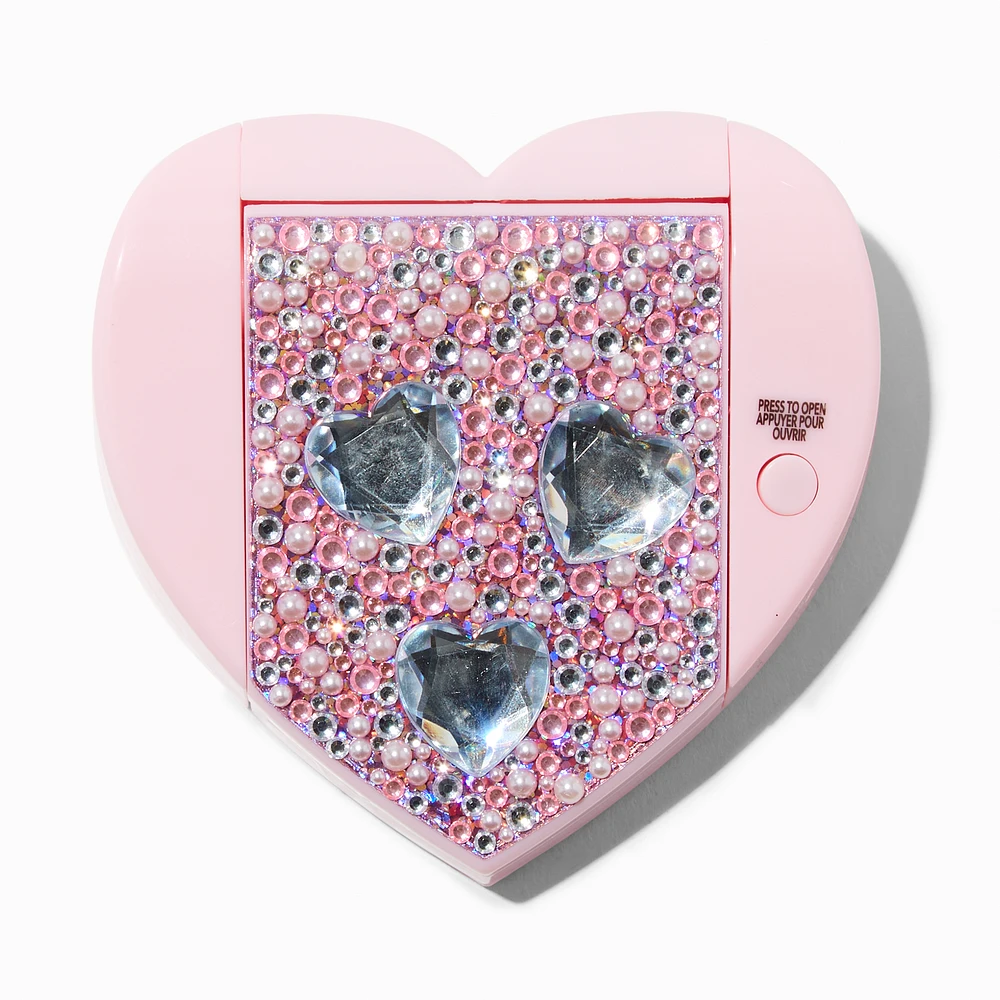 Claire's Club Pearl Bling Heart Mechanical Lip Gloss Set